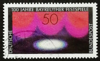 Почтовая марка. "100 лет Байрёйтского фестиваля". 1976 год, ФРГ.