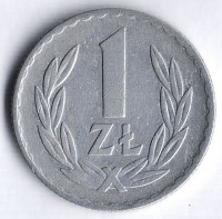 Монета 1 злотый. 1970 год, Польша.
