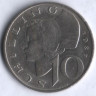 Монета 10 шиллингов. 1987 год, Австрия.