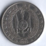 Монета 50 франков. 2016 год, Джибути.