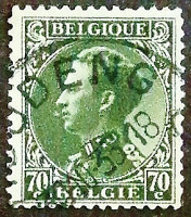 Почтовая марка. "Король Леопольд III". 1935 год, Бельгия.