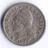 Монета 5 сентаво. 1937 год, Аргентина.