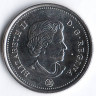Монета 25 центов. 2015 год, Канада.