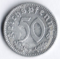 Монета 50 рейхспфеннигов. 1935 год (F), Третий Рейх.