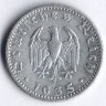 Монета 50 рейхспфеннигов. 1935 год (F), Третий Рейх.