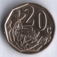 20 центов. 2005 год, ЮАР. (Suid-Afrika).