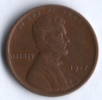 1 цент. 1917 год, США.