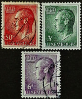 Набор почтовых марок (3 шт.). "Великий герцог Жан". 1965 год, Люксембург.