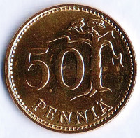 50 пенни. 1990 год, Финляндия.