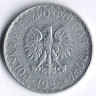 Монета 1 злотый. 1980 год, Польша.