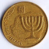 Монета 10 агор. 1990(j) год, Израиль.
