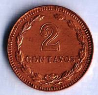 Монета 2 сентаво. 1941 год, Аргентина.