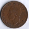 Монета 1 пенни. 1941(m) год, Австралия.