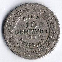 Монета 10 сентаво. 1951 год, Гондурас.