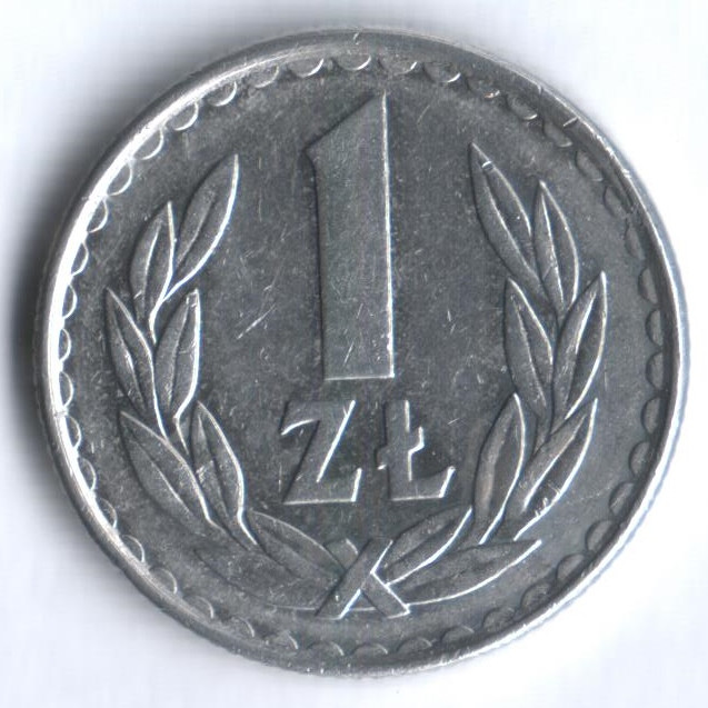 Монета 1 злотый. 1984 год, Польша.