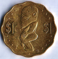 Монета 1 доллар. 2015 год, Острова Кука.