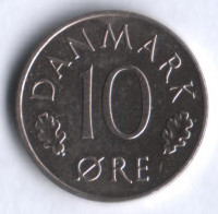 Монета 10 эре. 1986 год, Дания. R;B.