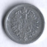 Монета 1 пфенниг. 1917 год (D), Германская империя.