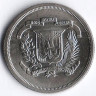 Монета 25 сентаво. 1979 год, Доминиканская Республика.