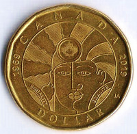 Монета 1 доллар. 2019 год, Канада. 50 лет декриминализации гомосексуализма в Канаде.