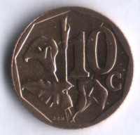 10 центов. 2000 год, ЮАР.