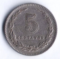 Монета 5 сентаво. 1940 год, Аргентина.