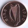 Монета 1 пенни. 1990 год, Ирландия.