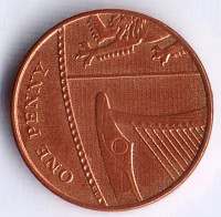 Монета 1 пенни. 2015 год, Великобритания.