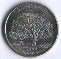 25 центов. 1999(P) год, США. Коннектикут.