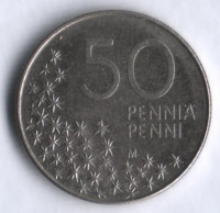 50 пенни. 1991 год, Финляндия.