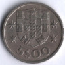 Монета 5 эскудо. 1968 год, Португалия.