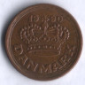Монета 25 эре. 1990 год, Дания. LG;JP;A.