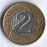 Монета 2 злотых. 1994 год, Польша.