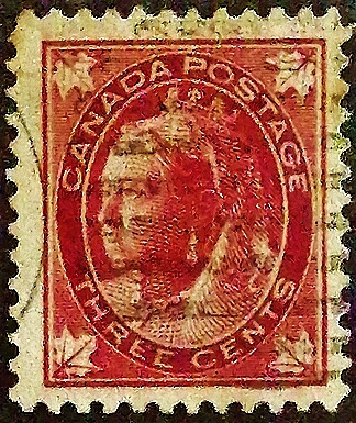 Почтовая марка (3 c.). "Королева Виктория". 1898 год, Канада. Почтовая марка (3 c.). "Королева Виктория". 1898 год, Канада.