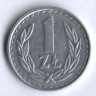 Монета 1 злотый. 1985 год, Польша.