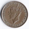 Монета 50 центов. 1937(H) год, Британская Восточная Африка.