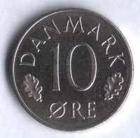 Монета 10 эре. 1987 год, Дания. R;B.