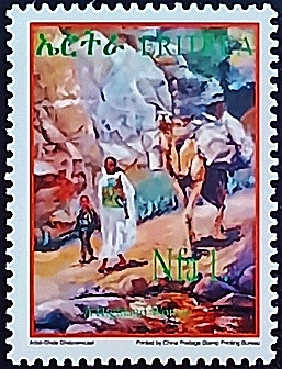 Марка почтовая (1 n.). "Живопись". 2004 год, Эритрея.