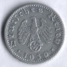 Монета 50 рейхспфеннигов. 1939 год (F), Третий Рейх.