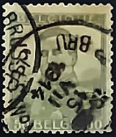 Почтовая марка (50 c.). "Король Альберт I". 1912 год, Бельгия.