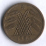 Монета 5 рейхспфеннигов. 1925 год (A), Веймарская республика.