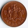 Монета 1 цент. 1982 год, Барбадос.