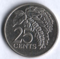 25 центов. 2005 год, Тринидад и Тобаго.