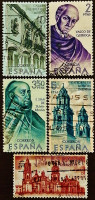 Набор почтовых марок (5 шт.). "Колонизация Америки (XI)". 1970 год, Испания.