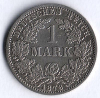 Монета 1 марка. 1878 год (A), Германская империя.