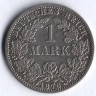 Монета 1 марка. 1878 год (A), Германская империя.