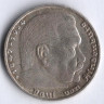 Монета 5 рейхсмарок. 1935 год (D), Третий Рейх.