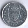 Монета 1 тхебе. 1991 год, Ботсвана.