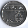 Монета 25 центов. 2007 год, Аруба.