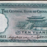 Бона 10 юаней. 1936 год, Китайская Республика (Центральный Банк Китая). Серия X/X.